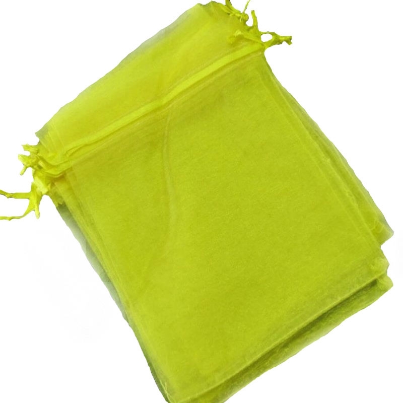 Petit sac cadeau organza pas cher jaune acheter petit ...