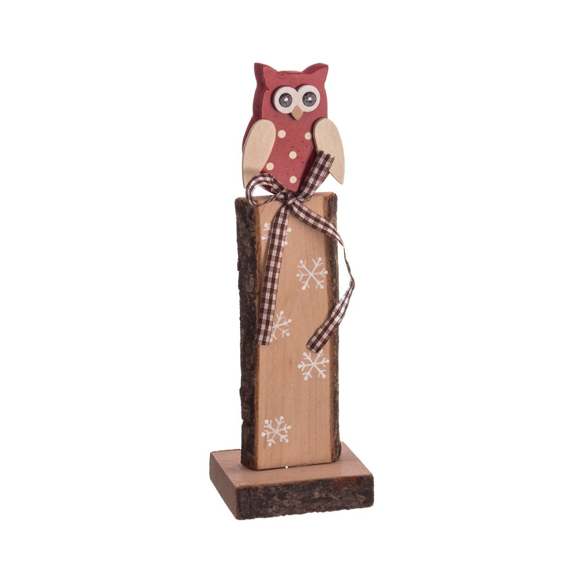 Socle hibou en bois 6 80 x 4 80 x 20 cm