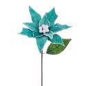 Bâton de poinsettia tressé turquoise 22 x 34 cm