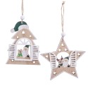 Pendentif figurines en bois 2 m 7 x 0 80 x 8 cm