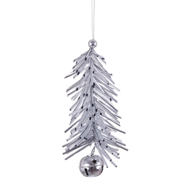 Pendentif arbre à guirlandes en argent 8 x 15 cm