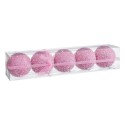 S 5 boules mousse rose 10 x 10 x 10 cm