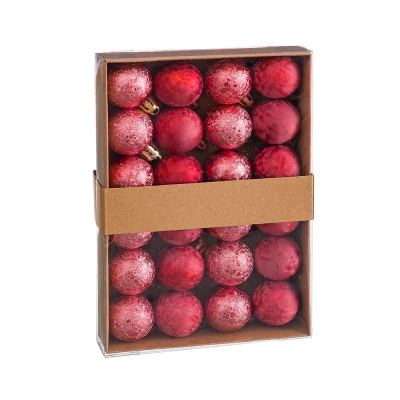 S 24 boules d eau en plastique rouge 3 x 3 x 3 cm