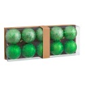 S 10 boules d eau en plastique vertes 6 x 6 x 6 cm