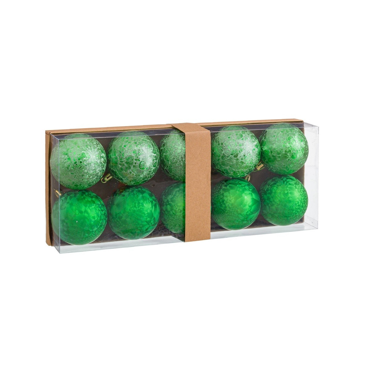 S 10 boules d eau en plastique vertes 6 x 6 x 6 cm