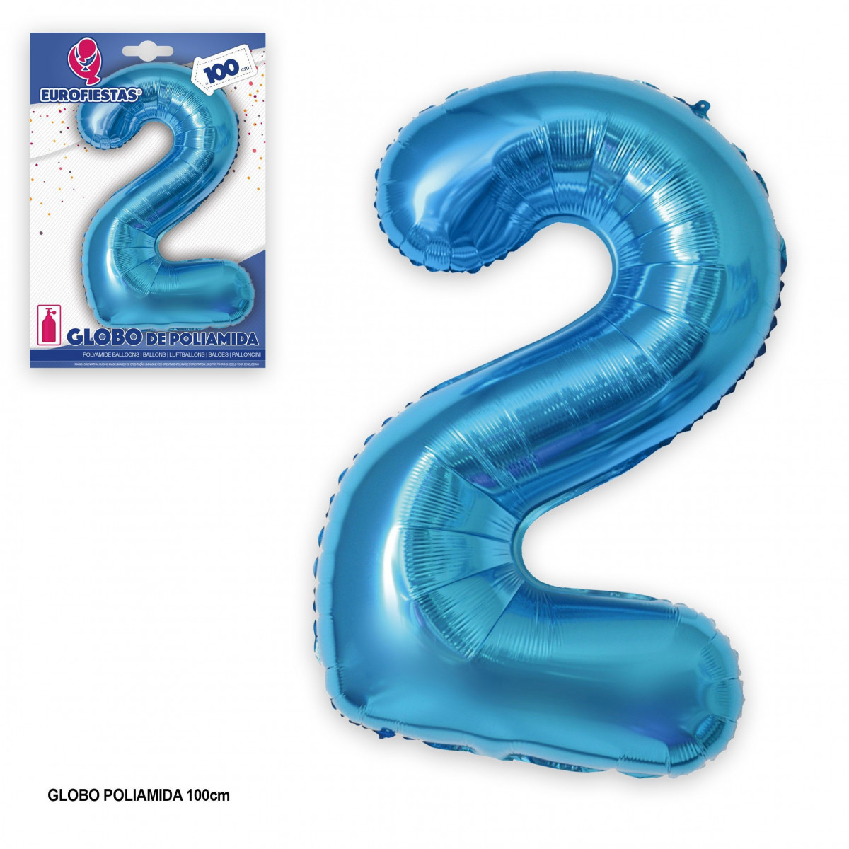 Ballon polyamide 1m bleu 2