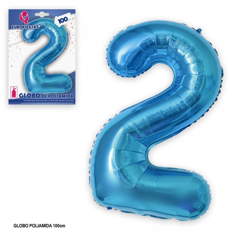 Ballon polyamide 1m bleu 2