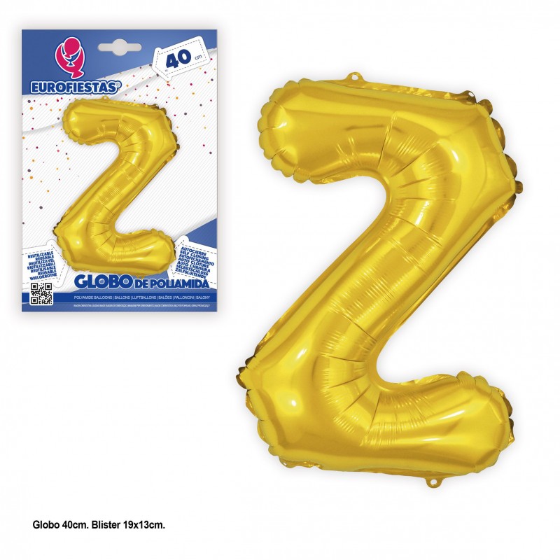 Ballon en polyamide 40cm pailleté or z