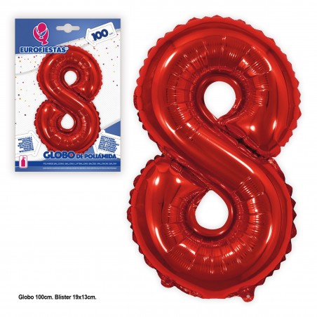 Ballon polyamide rouge 1m 8