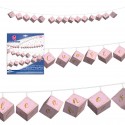 Guirlande de cubes joyeux anniversaire rose