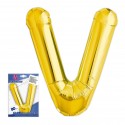 Ballon en polyamide lettre v hauteur ˜80cm.