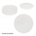 18cm 25 assiettes blanches