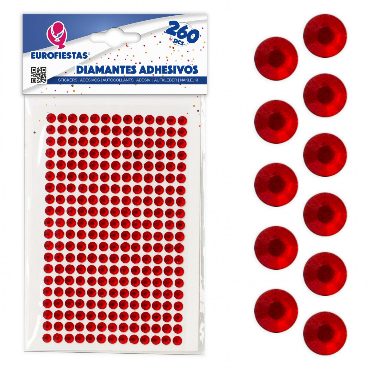 260 diamants rouges med collants