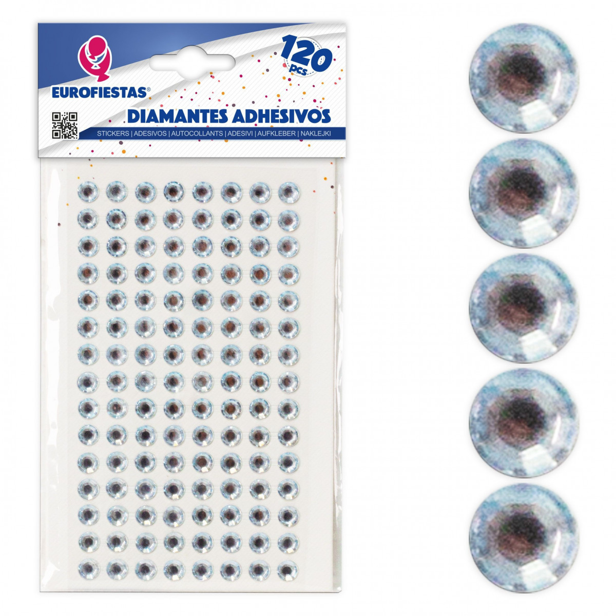 120 gr de diamants adhésifs argentés