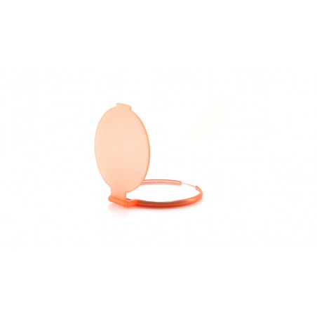 Miroir orange rond