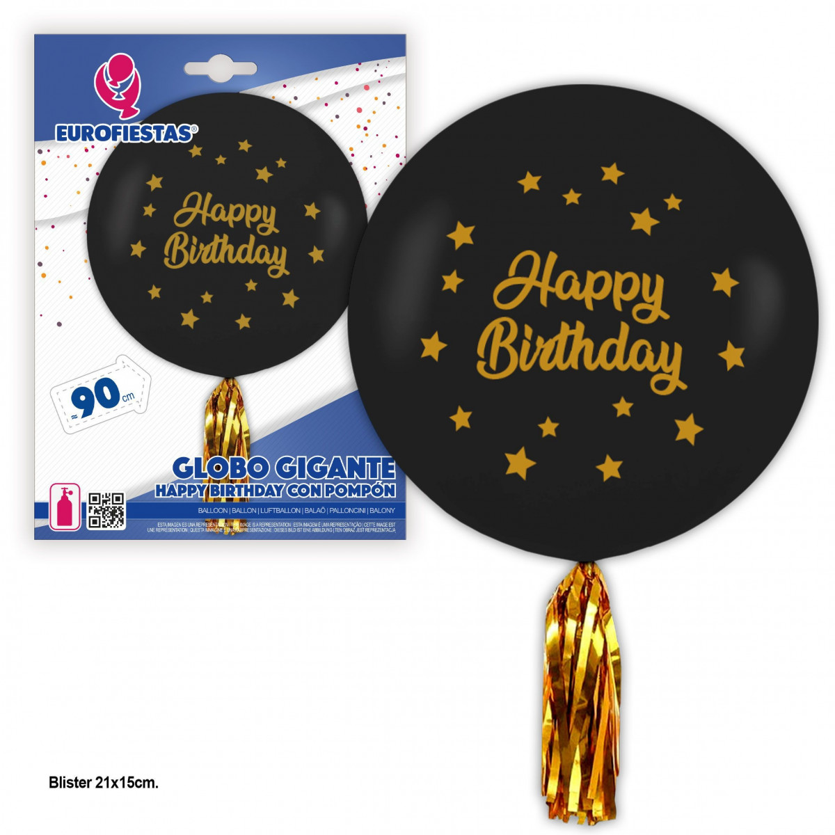 3 BALLONS LATEX BIO CONFETTIS ANNIVERSAIRE PASTEL