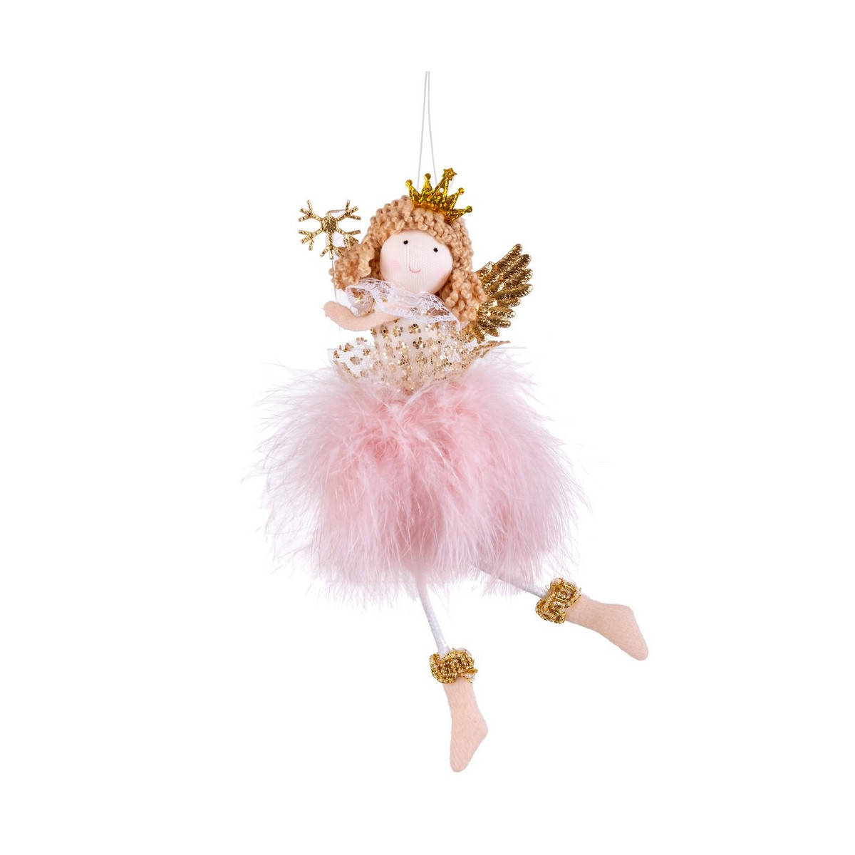 Pendentif ange tisse or 19 x 6 cm