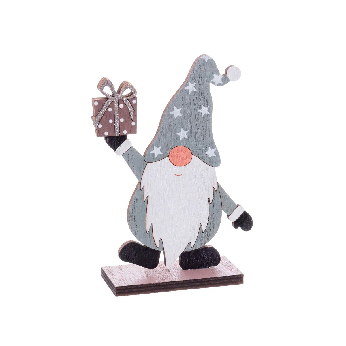 Support bois pere noel 8.20 x 4 x 14 cm