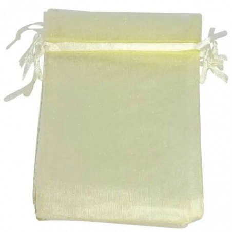 Tirelire pour garçon couleurs assorties dans un sac en organza beige personnalisé avec adhésif