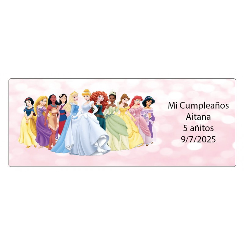Stickers autocollants personnalisés anniversaire princesse