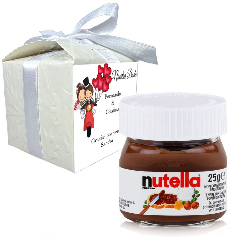 Nutella Dans Une Boîte Cadeau Personnalisée Avec Le Nom De L