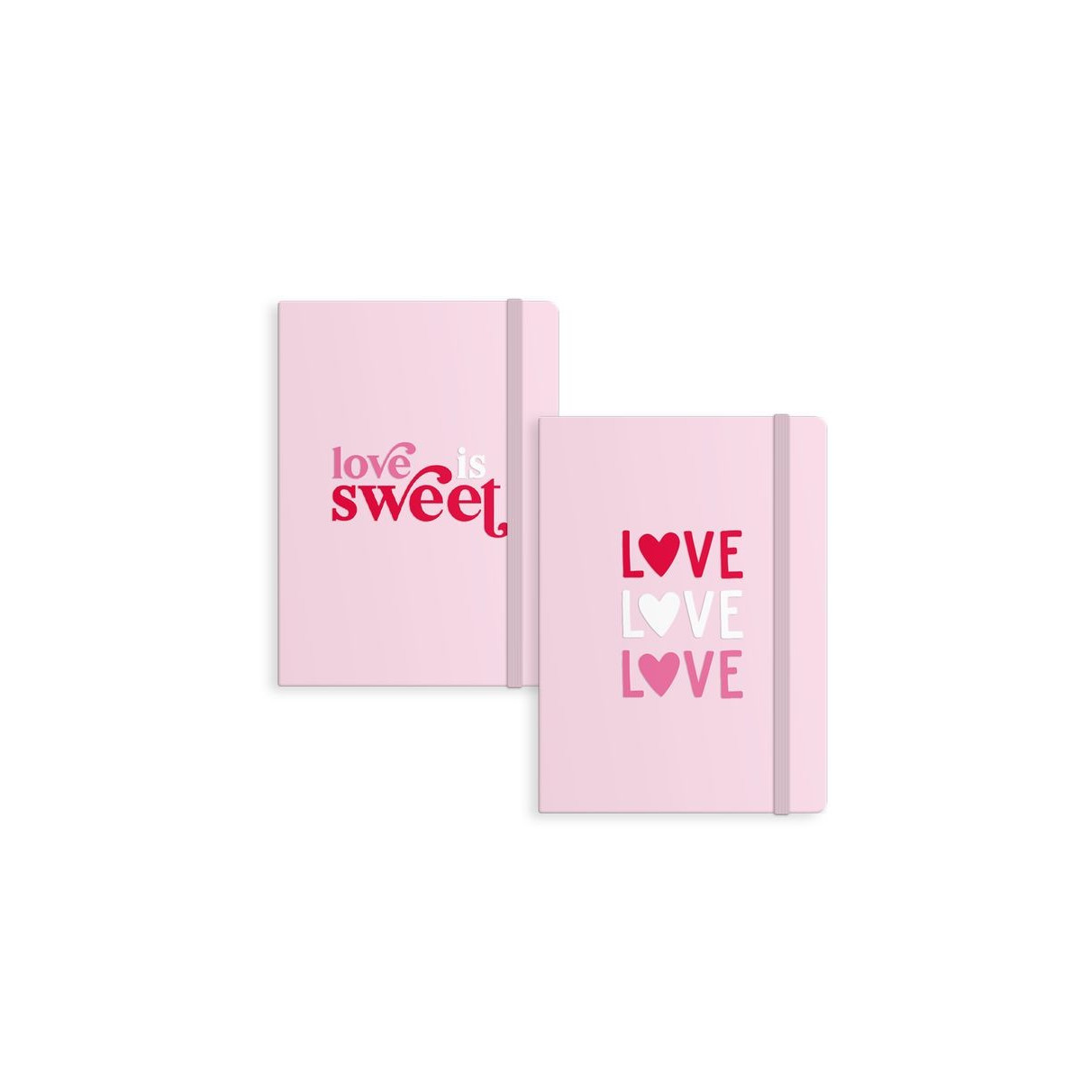 Carnet avec caoutchouc m love 2m