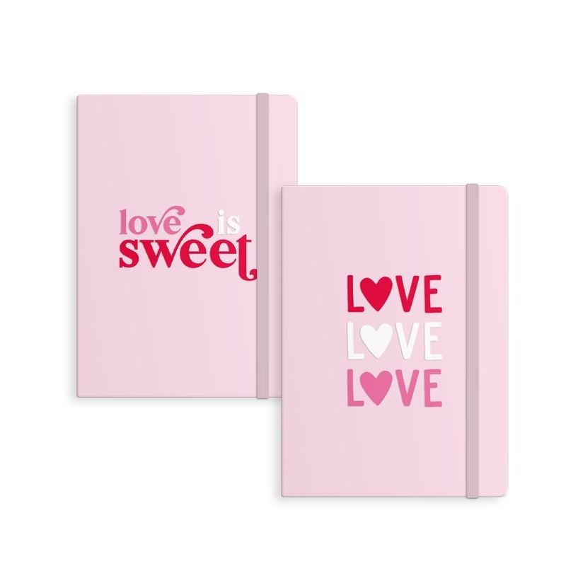 Carnet avec caoutchouc m love 2m