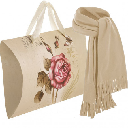 foulard gris sac cadeau