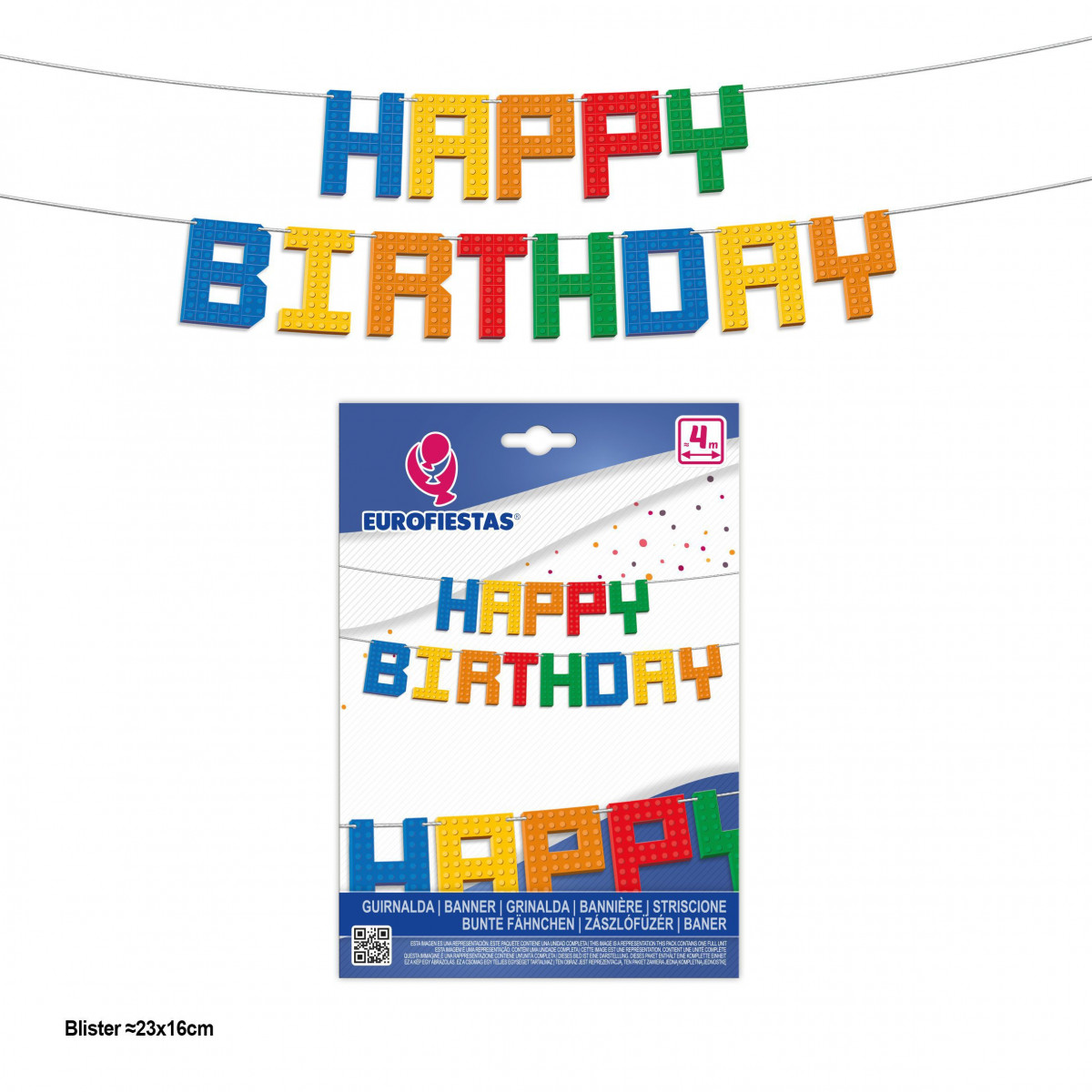 Guirlande De Lettres Joyeux Anniversaire Col Blocks