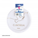 Pack de 8 assiettes en carton pour communion