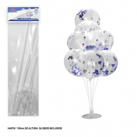 arche ballons bio bleu argent