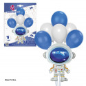 Ensemble de ballons en aluminium astronaute avec ballons en latex