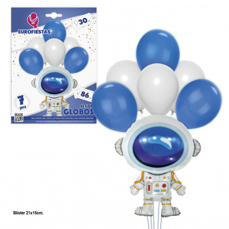 arche ballons bio bleu argent