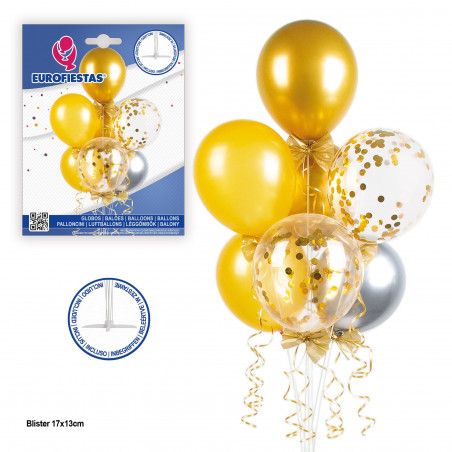 arche ballons bio bleu argent