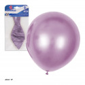 Ballon latex métallisé 18 45cm rose