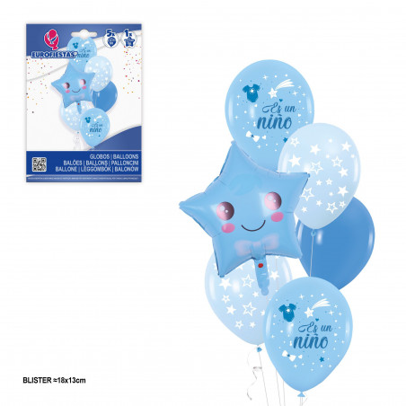 arche ballons bio bleu argent