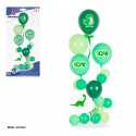 Lot de 17 ballons dinosaures rugissants 5 supports max 80cm