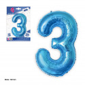 Ballon aluminium 1m bleu 3