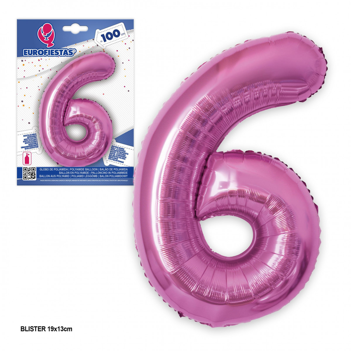 Ballon aluminium 1m fuchsia 6