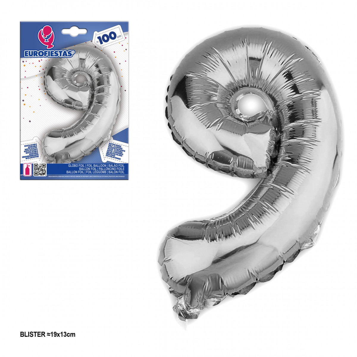 Ballons aluminium 1m 9 argent