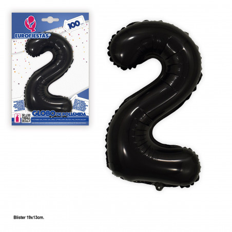 Ballon aluminium 1m noir nº 2