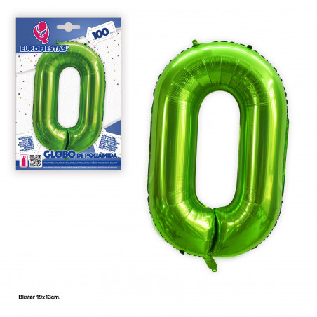 Ballon aluminium 1m vert n°0