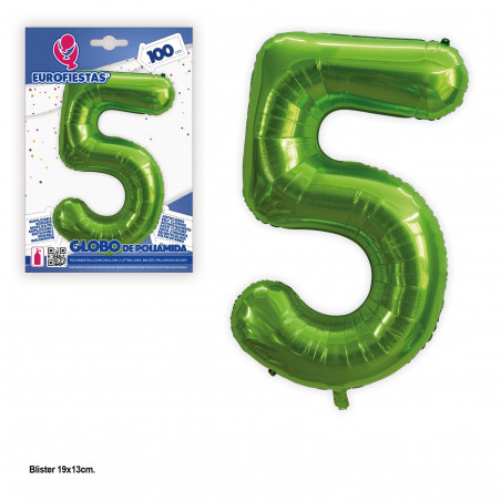 Ballon aluminium 1m vert n°5