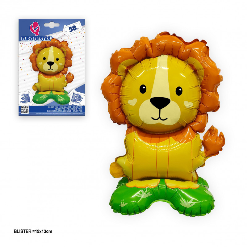 Ballon aluminium avec pied de lion 58cm