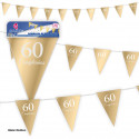 Guirlande de fanions collection or 60e anniversaire