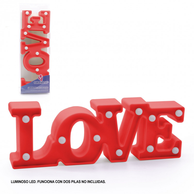 figurine led amour rouge