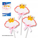 Toppers de nuage de couronne rose