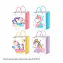 Sac cadeau licorne tons 32x26x11cm taille 4ms