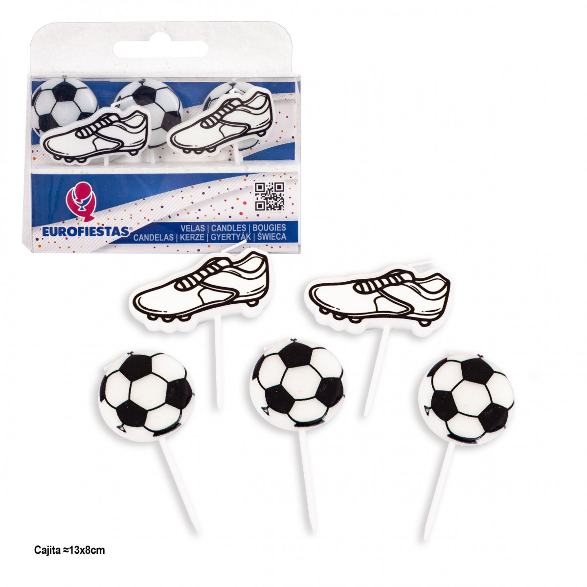 Bougies de football bottes et ballons 5pcs