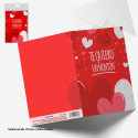 Carte de voeux rouge coeurs je t aime beaucoup